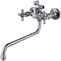 Изображение товара Смеситель для ванны D-Lin D146819 с хромовым покрытием поворотный излив