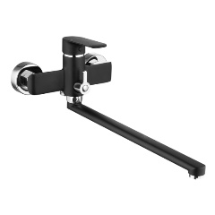 Изображение товара Смеситель для ванны и душа FASHUN черный A2282-7 латунь поворотный излив