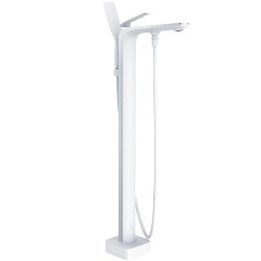 Изображение товара Смеситель для ванны напольный Rose R1322F, белый/хром