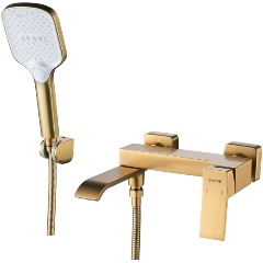 Изображение товара Смеситель для ванны Shevanik S4002G, золотой сатин