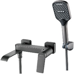 Изображение товара Смеситель для ванны Shevanik S4102T, оружейная сталь