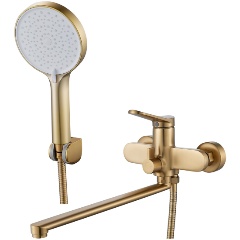 Изображение товара Смеситель для ванны Shevanik S4322G, золотой сатин