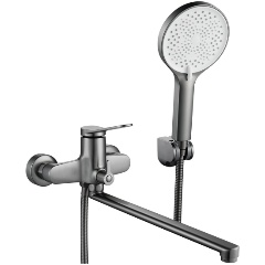 Изображение товара Смеситель для ванны Shevanik S6222T, оружейная сталь