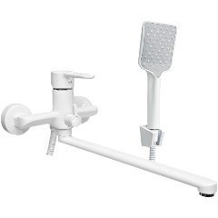 Изображение товара Смеситель для ванны Славен универсальный, одноручный, белый, (СЛ-ОД-Т3Б)