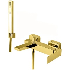 Изображение товара Смеситель для ванны Webert Pegaso PE850101010 золото рычажное длина 18 см