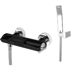 Изображение товара Смеситель для ванны Webert Wolo WO850101564, черный/хром