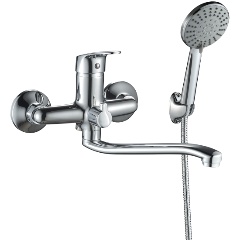 Изображение товара Смеситель для ванны WesnaArt OCEAN OCE12-321 хром латунь с душевыми аксессуарами