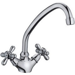 Изображение товара Смеситель для кухни Haiba 4125HB латунь хром поворотный излив