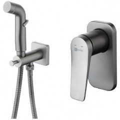 Изображение товара Смеситель для биде Lemark Bronx LM3719GM с гигиеническим душем, встраиваемый