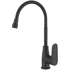 Изображение товара Смеситель Milardo для кухни с гибким изливом и душевой насадкой черный матовый Meal (M07BL2FM05)