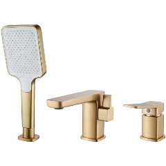 Изображение товара Смеситель на борт ванны Shevanik S9912G, золотой сатин