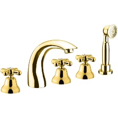 Изображение товара Смеситель на борт ванны Webert Armony AM730401010, золото