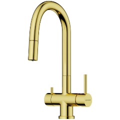 Изображение товара Смеситель Omoikiri Akita-S-LG латунь/светлое золото