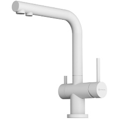 Изображение товара Смеситель Omoikiri Nagano-P-WH латунь белый поворотный излив