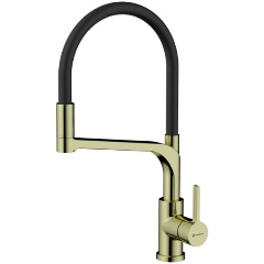 Изображение товара Смеситель Omoikiri Sinto 2 Plus-SB-LG-BL латунь/светлое золото/черный