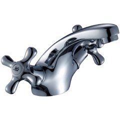 Изображение товара Смеситель для раковины Rossinka H02-61R хром латунь двухвентильный