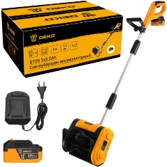 Изображение товара Снегоуборщик аккумуляторный DEKO ST20, 20В, 1*5.0Ач (085-4441)