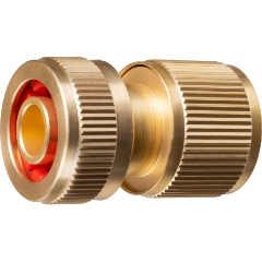 Изображение товара Соединитель быстросъёмный GRINDA PROLine BC-12A для шланга, 1/2", с автостопом, из латуни