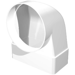 Изображение товара Соединитель ERA 620СК16ФП угловой 90° пластик, плоского воздуховода с фланц. воздухораспред.60х204/D160