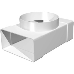 Изображение товара Соединитель ERA 620ТФ16П Т-обр.пластик, плоск.воздуховодов 60х204 с выходом на фланц. воздухораспредD160