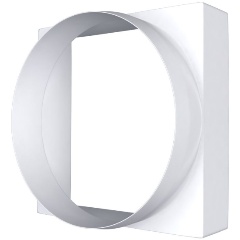 Изображение товара Соединитель ERA ERA10КВ квадрата 100х100 с круглым воздуховодом пластик