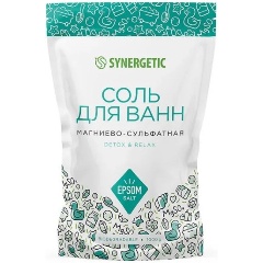 Изображение товара Соль для ванн SYNERGETIC Магниево-сульфатная, 1 кг