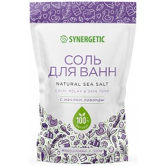 Изображение товара Соль для ванн SYNERGETIC с Маслом Лаванды, 1 кг