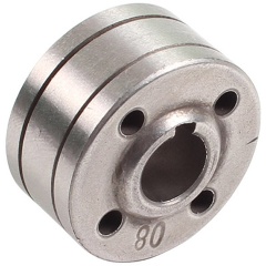 Изображение товара Ролик подающий SOLARIS ф 30/10 мм, шир. 17 мм, проволока ф 0,6-0,8 мм (V-тип) (для твердой проволоки: омедненная, полированная, нержавеющая) (WA-2470)