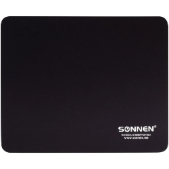 Изображение товара Коврик для мыши SONNEN BLACK 220х180х3 мм тканевый резиновый черный