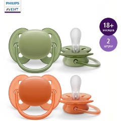 Изображение товара PHILIPS AVENT ультра мягкая ортодонтическая соска для детей 18+ с футляром