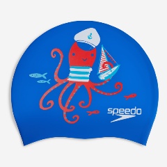 Изображение товара Шапочка для плавания детская Speedo 8-0838616718-6718 силиконовая синий/красный, размер one size