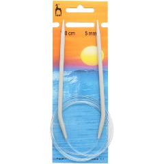Изображение товара Спицы вязальные PONY круговые 120 см 5 мм из алюминия для вязания