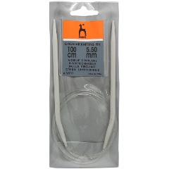 Изображение товара Спицы вязальные PONY круговые 5,50мм*100см, алюм., 52212