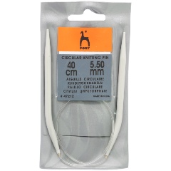 Изображение товара Спицы вязальные PONY круговые 6,50мм*100см, алюм., 52214