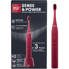 Изображение товара Электрическая звуковая зубная щетка SPLAT Sense&Power, красная