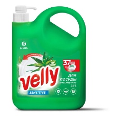 Изображение товара Средство для мытья посуды GRASS Velly Sensitive Алоэ Вера 2.5 л