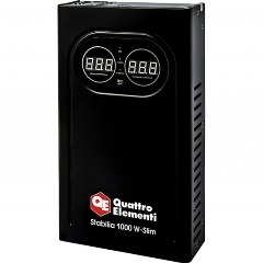 Изображение товара Стабилизатор напряжения настенный QUATTRO ELEMENTI Stabilia 1000 W-Slim (1000 ВА, 140-270 В) (917-773)