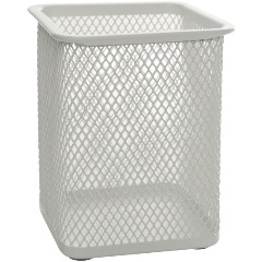 Изображение товара Стакан для канцелярских принадлежностей INFORMAT 98х80х80 мм белый металл