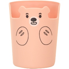 Изображение товара Стакан для канцелярских принадлежностей LOREX KIDS CUTE BEAR 1 отд. 100х65х65 мм роз. пластик