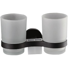 Изображение товара Стакан для ванной комнаты двойной Haiba черный (HB8708)