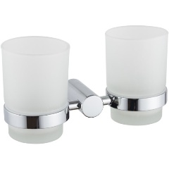 Изображение товара Стакан для ванной комнаты двойной Haiba хром (HB8408)