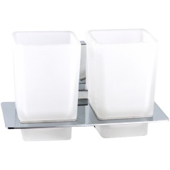 Изображение товара Стакан для ванной комнаты двойной Haiba хром (HB8808)