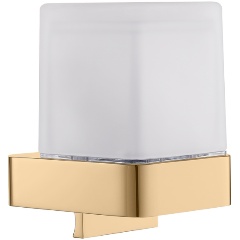 Изображение товара Стакан для ванной комнаты Rav Slezak NIL NLA0304Z, стеклянный латунь золото настенный