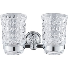 Изображение товара Стакан двойной для ванной комнаты Rose RG1122, хром