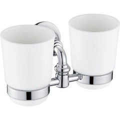 Изображение товара Стакан двойной для ванной комнаты Rose RG1222, хром