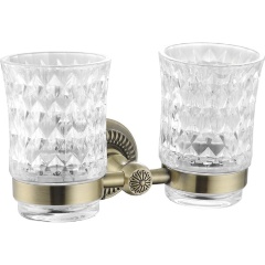 Изображение товара Стакан двойной для ванной комнаты Rose RG1422Q бронза настенный