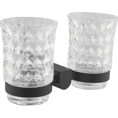 Изображение товара Стакан двойной для ванной комнаты Rose RG1722H, черный