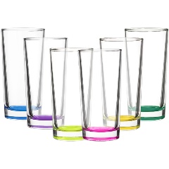 Изображение товара Стакан высокий OSZ лак микс ГЛАДКИЙ 280 мл ударопрочное стекло