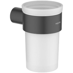 Изображение товара Стакан с держателем AQUATEK AQ4427MB ЛИРА, матовый черный