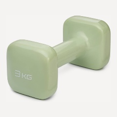 Изображение товара Гантель виниловая STARFIT DB-106 3 кг, квадратный, оливковый
